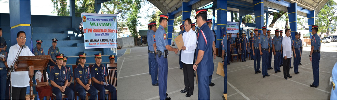 Provincial Director Abraham A. Pascua, joined the Celebration of the 23rd PNP Foundation Day on January 20, 2014 at Nueva Ecija Police Provincial Office (NEPPO) Gymnasium.