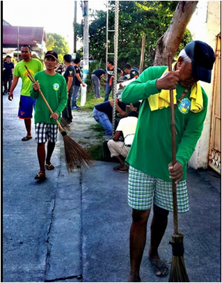 Residents from Barangay San Nicolas also join the clean-up activity
