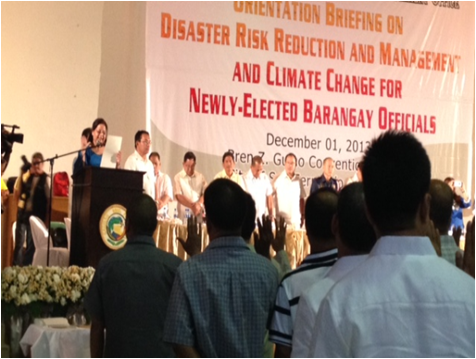 Gov. Lilia Pineda lead the Oath taking for the Pampanga Barangay Officials